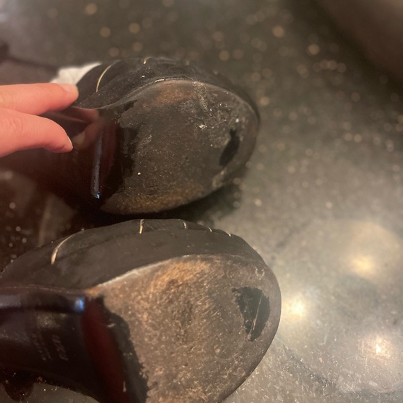 Vintage Gucci high heals black and gold 5” - Picture 7 of 9